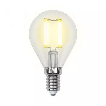Филаментная лампа E14 5W 3000К (теплый) Multibright Uniel LED-G45-5W-WW-E14-CL-MB GLM10TR (UL-00002369)
