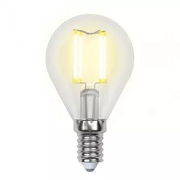 Филаментная лампа E14 6W 3000K (теплый) Air Uniel LED-G45-6W-WW-E14-CL GLA01TR (UL-00002201)