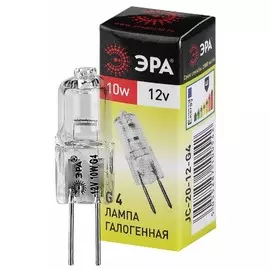 G4-JC-10W-12V Лампа галогенная, капсула, 10Вт, 3000К, G4 Эра C0027367