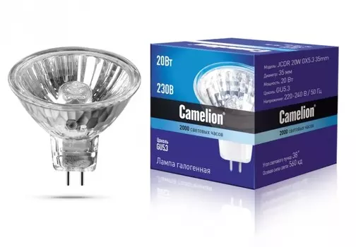 Галогенная лампа GU5.3 20W JCDR Camelion JCDR 20W GX5.3 35mm (7091)