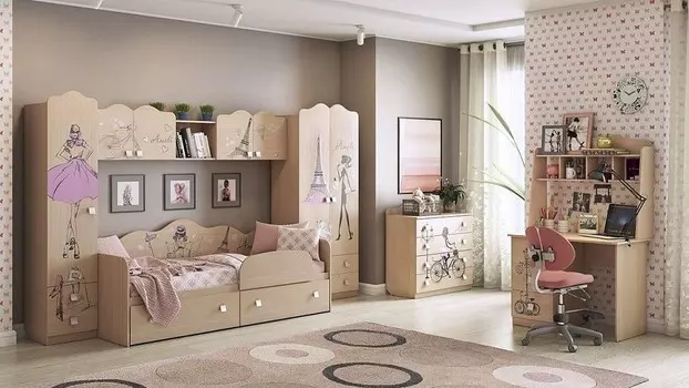 Гарнитур для детской Амели Mebelson К1Амели.0739