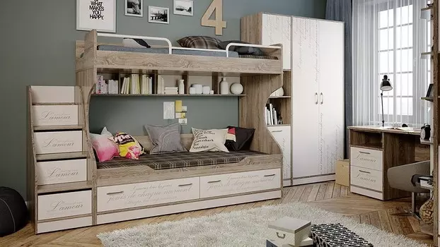 Гарнитур для детской Брауни №2 ГН-313.002 Трия (TRI_128466_system)