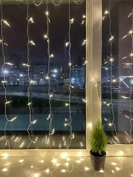 Светодиодная гирлянда ЭРА занавес 24V теплый белый ENOZ-2B Б0041908