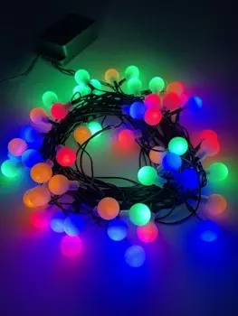 Светодиодная гирлянда ЭРА шарики 220V мультиколор ENIN - 15BM Б0047967