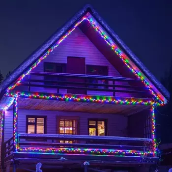 Гирлянда нить с эффектом мерцания 20м IP65 Eurosvet 400-102 мульти (a044079)