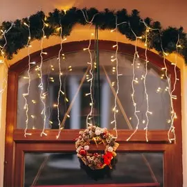 Гирлянда занавес 1,5*1м IP20 Eurosvet 200-001 белый (a044087)