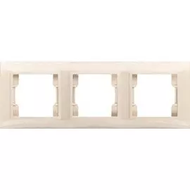 Горизонтальная трехместная рамка (кремовый) Volsten Violet V01-22-A31-M (9152)
