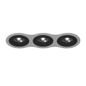 i639070707 Встраиваемый точечный светильник Intero 16 Triple Round Lightstar (комплект из 217639+217607+217607+217607)