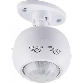 Датчик движения 1200W 8m 120°(гориз.) 360°(верт.) белый, SEN16/ES-P27A Feron 22074