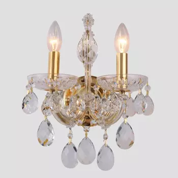 ISABEL AP2 GOLD/TRANSPARENT Бра CRYSTAL LUX ISABEL