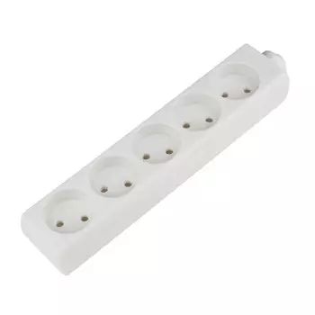 K-CP5-10 Колодка для удлинителя, 5 гнезд, без заземления, 10А. Белый. Uniel General Purpose UL-00003325