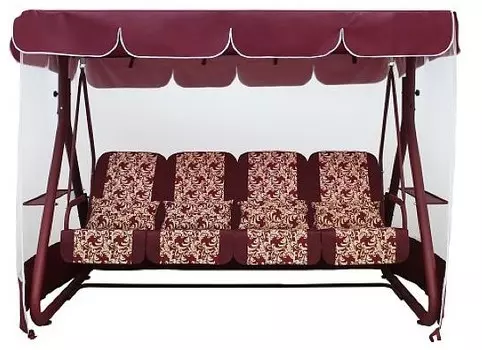 Качели с тентом четырехместные Дефа Люси Bigarden Качели садовые Дефа Люси Бордо (Код: 2017-КД-58)