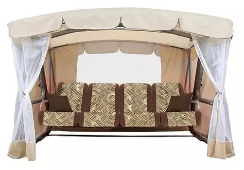 Качели с тентом четырехместные Эдем Премиум 76 Bigarden Качели садовые Эдем Премиум 76 Шоколад (Код: 2017-КД-59/П)