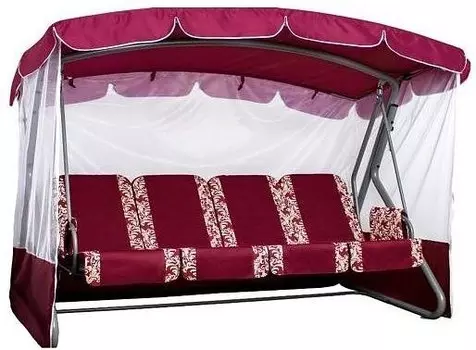 Качели с тентом четырехместные Оазис Премиум Плюс Bigarden Качели садовые Оазис Премиум Плюс Бордо (Код: 2016-КД-40/П+)