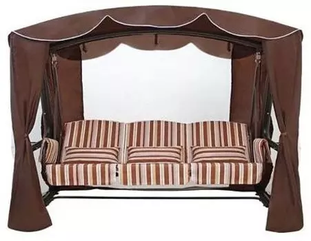 Качели с тентом трехместные Элит Люкс Bigarden Качели садовые «Элит Люкс» Шоколад 2016-КД-41/Л