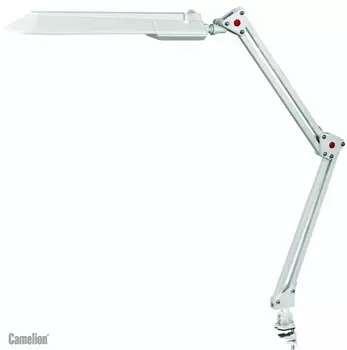 KD-017C C01 белый Настольный светильник на струбцине Camelion 3279