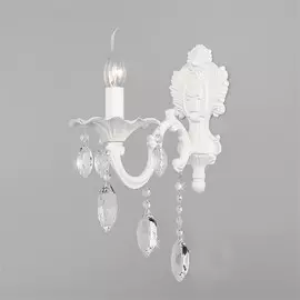 Классическое бра с хрусталем 10108/1 белый/прозрачный хрусталь Strotskis