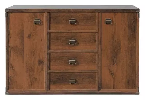 Комод Индиана JKOM 2d4s BlackRedWhite 00004922, JKOM 2d4s