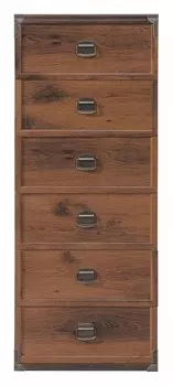 Комод Индиана JКОМ 6s BlackRedWhite 00004828, JКОМ 6s