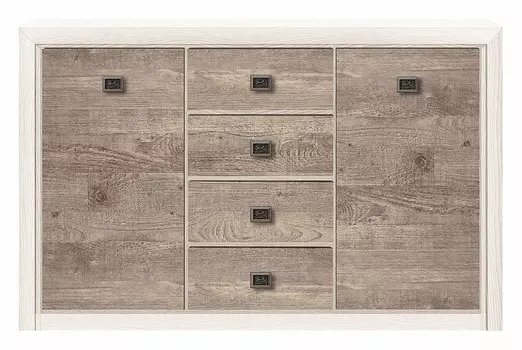 Комод Коен КОМ2D4S BlackRedWhite 70002213, КОМ2D4S