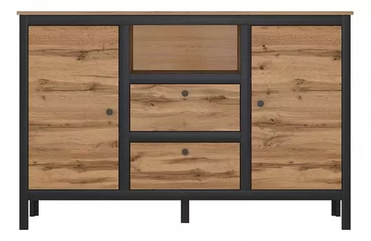 Комод Лофт KOM2D2S/150 BlackRedWhite 70003739