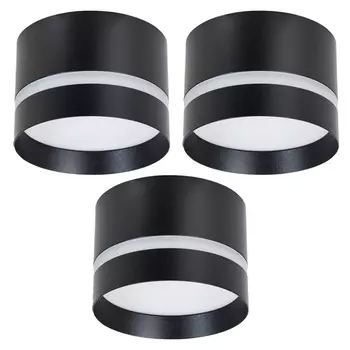 Комплект 3шт. Накладной светильник Arte Lamp Imai A2265PL-1BK-3