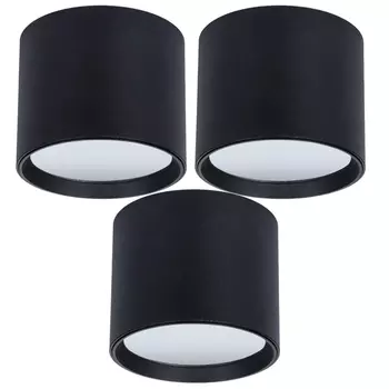 Комплект 3шт. Накладной светильник Arte Lamp Intercrus A5548PL-1BK-3