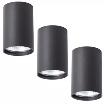 Комплект 3шт. Накладной светильник Unix Arte Lamp A1516PL-1BK-3