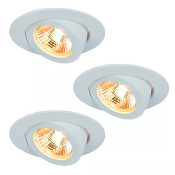 Комплект 3шт. Встраиваемый светильник Arte Lamp Accento A4009PL-1WH-3