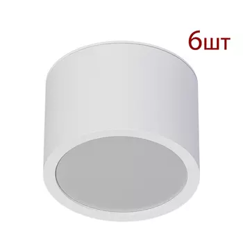 Комплект 6шт. Накладной светильник Arte Lamp Intercrus A5543PL-1WH-6