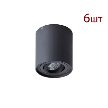 Комплект 6шт. Потолочный светильник Arte Lamp Galopin A1460PL-1BK-6