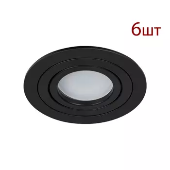 Комплект 6шт. Встраиваемый светильник Arte Lamp Tarf A2167PL-1BK-6