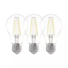 Комплект из 3-х светодиодных филаментных ламп А60 E27, 6,5W, 2700K Eglo 12808