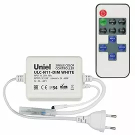 Контроллер для светодиодной ленты 2835, 220V, 600W с пультом ДУ Uniel ULC-N11-DIM WHITE (UL-00002277)