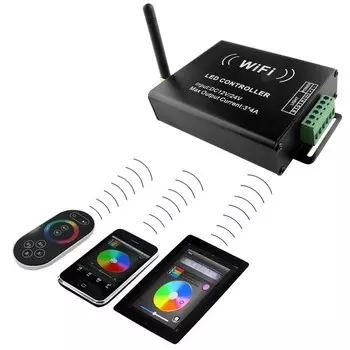 Контроллер для светодиодных лент Master WiFi + RC RGB 12V/24V max 4A*3CH Lightstar 410904