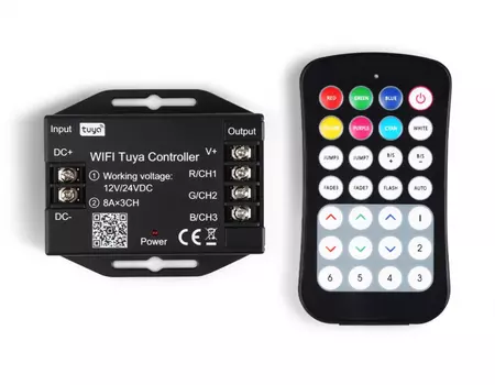 Контроллер WIFI Tuya для светодиодных лент RGB c радио пультом 2.4G 24A 12V 288W/ 24V 576W Ambrella light ILLUMINATION LED Strip GS11551