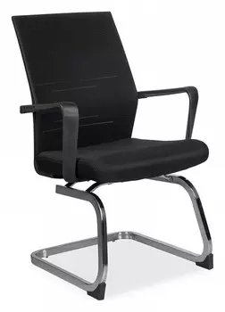 Кресло RCH G818 Чёрная сетка на полозьях (крутящееся) Riva G818, УЧ-00000871