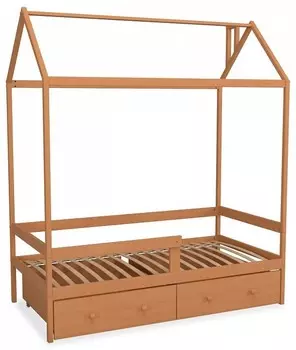 Кровать-домик Р424 Можга Красная Звезда 404523, Р424-бук-бортик-ящик