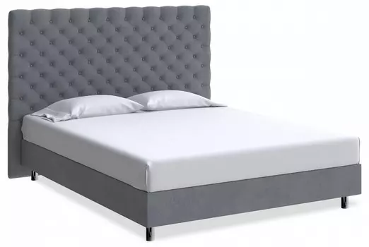 Кровать полутораспальная Paris Boxspring Standart Proson 140-200 Кровать Paris Boxspring Standart Ultra Мокрый асфальт