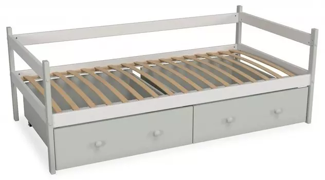 Кровать Р425 Можга Красная Звезда 405830, Р425-белый-серый-ящик