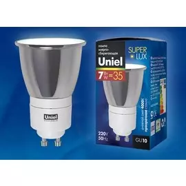 Лампа энергосберегающая Uniel GU10 7W 4000К ESL-JCDR CL-7/4000/GU10 картон (5662)