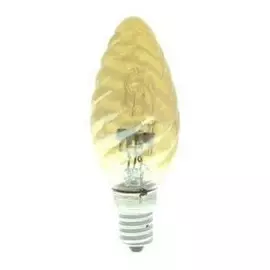 Лампа галогенная свечка витая E14 42W золотая Uniel HCL-42/CL/E14 candle twisted gold (04115)