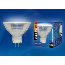 Лампа галогенная Uniel GU5.3 35W JCDR-35/GU5.3 картон (484)