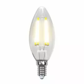 Лампа светодиодная E14 6W 4000K (Белый свет) свеча прозрачная Uniel Sky LED-C35-6W/NW/E14/CL PLS02WH картон (UL-00001373)