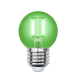 Лампа светодиодная E27 5W шар зеленый Uniel Air color LED-G45-5W/GREEN/E27 GLA02GR картон (UL-00002988)