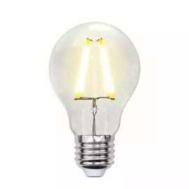 Лампа светодиодная E27 8W 4000K (Белый свет) Форма A прозрачная Uniel Sky LED-A60-8W/NW/E27/CL PLS02WH картон (UL-00001372)