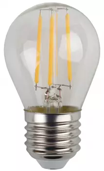 Лампа светодиодная филаментная ЭРА E27 11W 4000K прозрачная F-LED P45-11w-840-E27 Б0047015