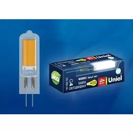 Лампа светодиодная G4 4W 4000K прозрачная LED-JC-220/4W/4000K/G4/CL GLZ08TR картон (UL-00005064)