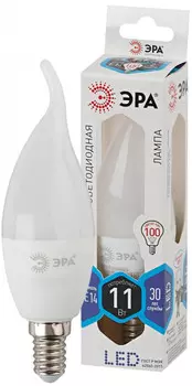 Лампа светодиодная ЭРА E14 11W 4000K матовая LED BXS-11W-840-E14 Б0032993