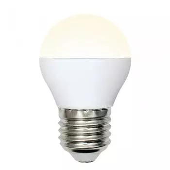 Лампа светодиодная шар E27 6W 3000K (Теплый белый свет) Uniel Multibright LED-G45-6W/WW/E27/FR/MB PLM11WH картон (UL-00002377)